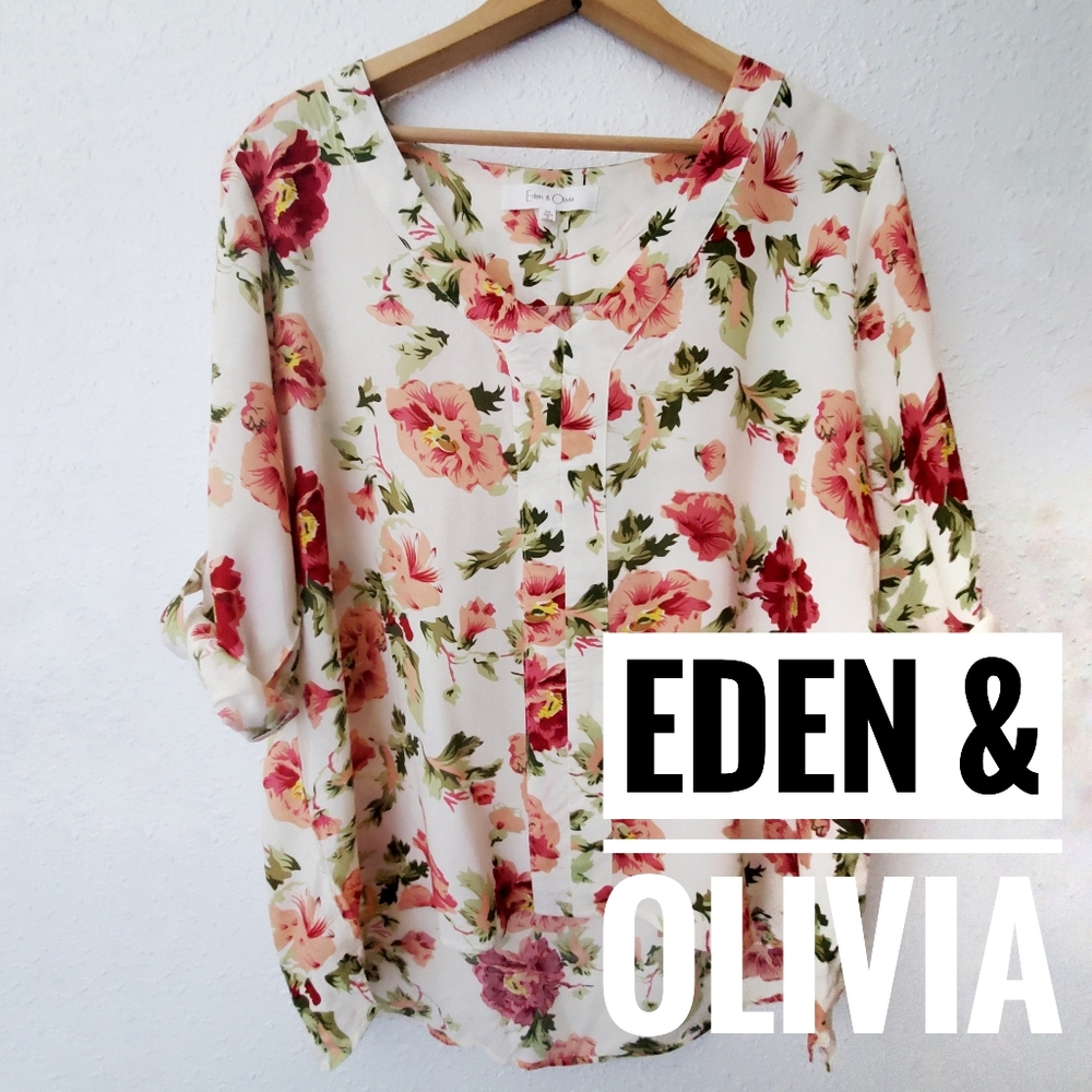 *NEW* Eden & Olivia Long Sleeve Floral Top, XL